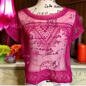 Free People Victorian Style Lace Crop Top
